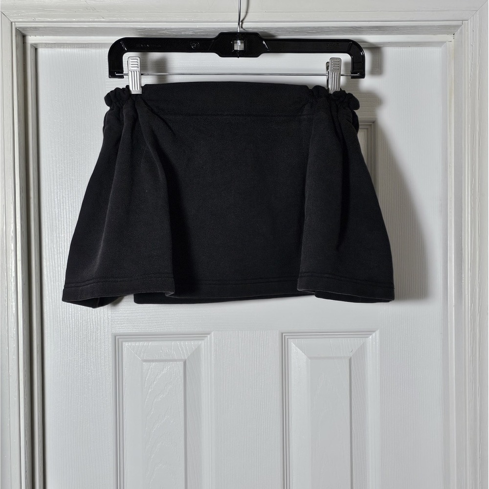 Private Policy New York Washed Cotton Sweatshirt Mini Skirt Size XS Black